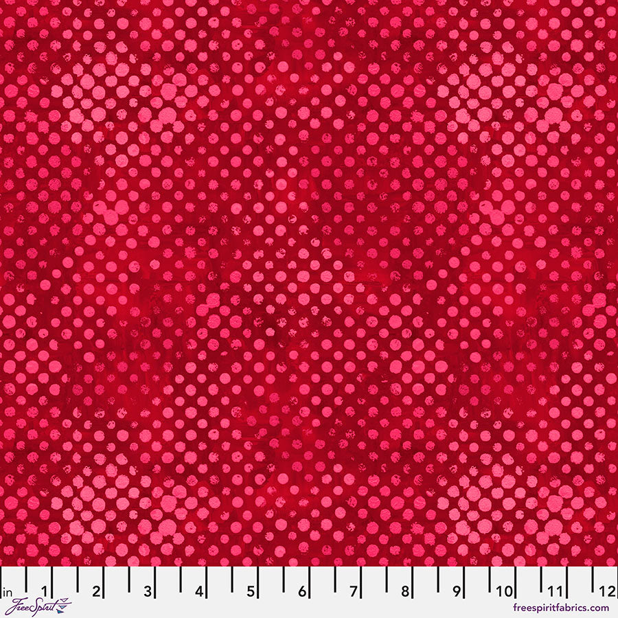 Sue Penn - Happy Blooms Spotty Crimson