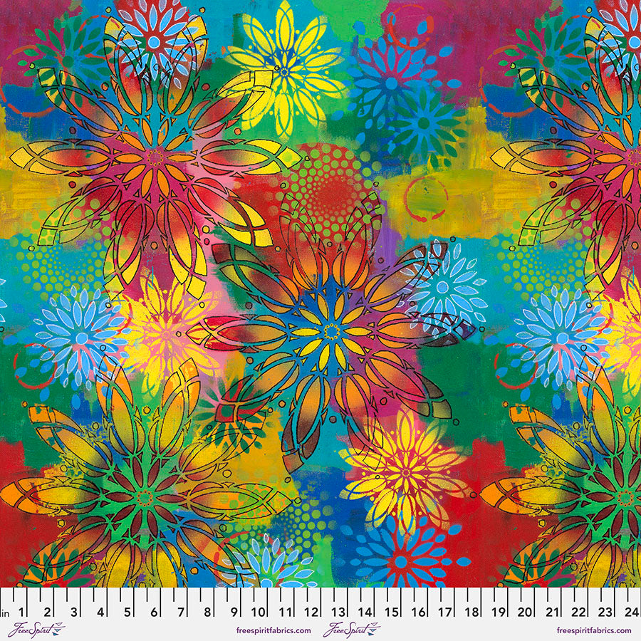 Sue Penn - Happy Blooms Pinwheels Multi