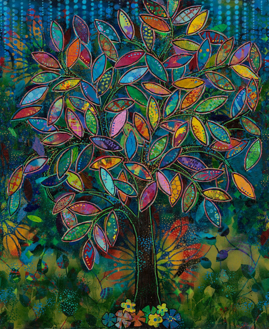 Free Spirit - Paper Trees Forest Panel 90cms