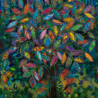 Free Spirit - Paper Trees Forest Panel 90cms