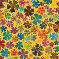 Free Spirit - Paper Trees Flower Power Yellow 1/2m