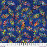 Free Spirit - Paper Trees Leaf Pile Blue 1/2m