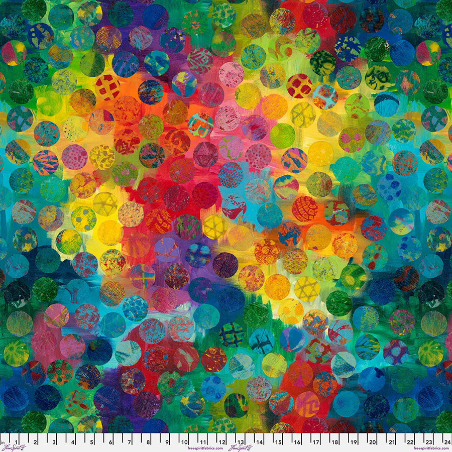 Free Spirit - Paper Trees Bright Circles Multi1/2m