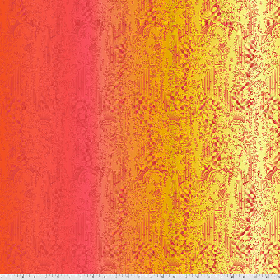 Daydreamer - Little Fluffy Clouds Mango 1/2m