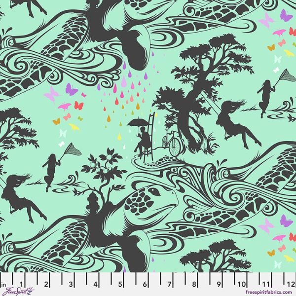 Pre-Order Now PWTP276.Sweetmint Turtle Bay, Prince Charming Déjà Vu by Tula Pink 1/2m