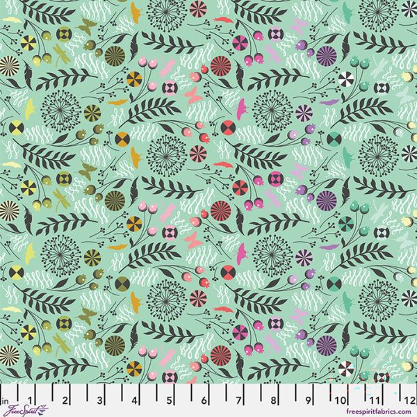 Pre-Order Now PWTP279.Sweetmint Dandelion, Prince Charming Déjà Vu by Tula Pink 1/2m