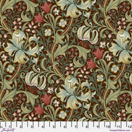 PWWM028.Ruby Golden Lily, Suffolk Holiday Collection by Morris & Co 1/2m