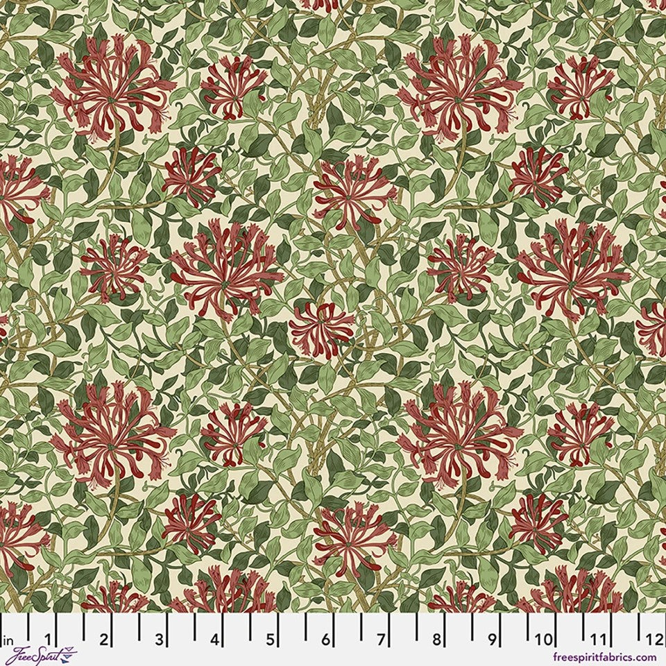 PWWM120.Madderleaf Honeysuckle, Suffolk Holiday Collection by Morris & Co 1/2m