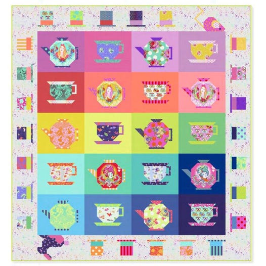 Mad Hatter's Tea Party Quilt Kit
