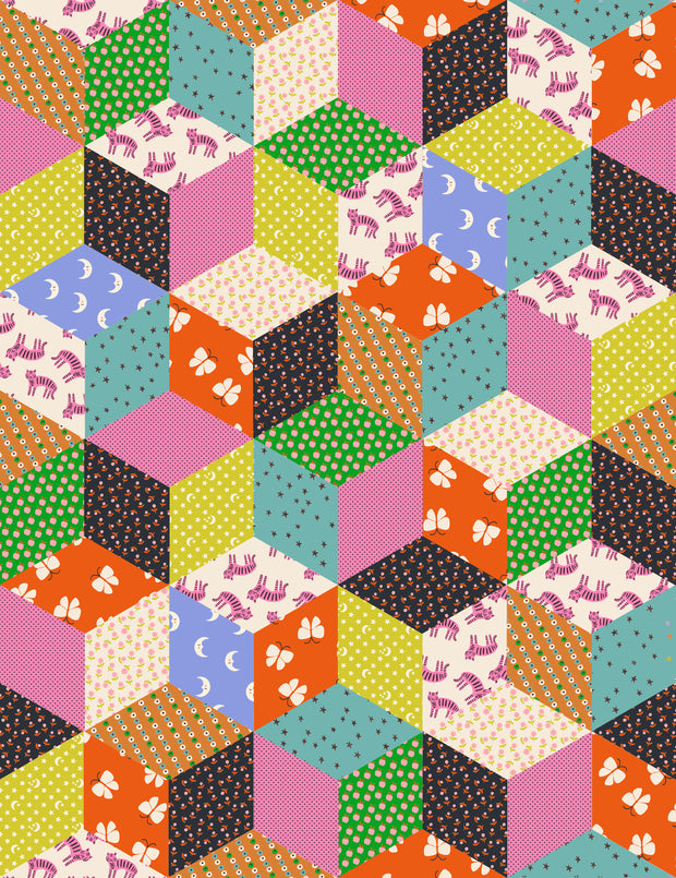Ooh Lucky Lucky Tumbling Blocks Vivid