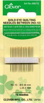 Clover Gold Eye Quilting Needles Between