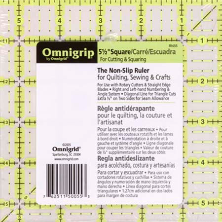 Omnigrip 5.5in x 5.5in Ruler