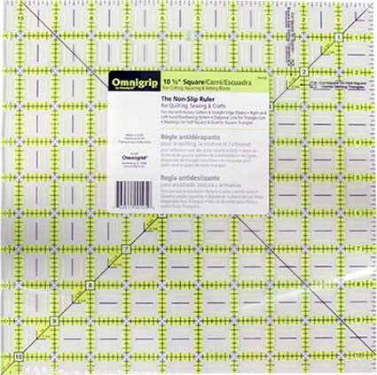 Omnigrip 10.5in x 10.5in Non-Slip Ruler