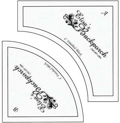 4in Drunkards Path Template