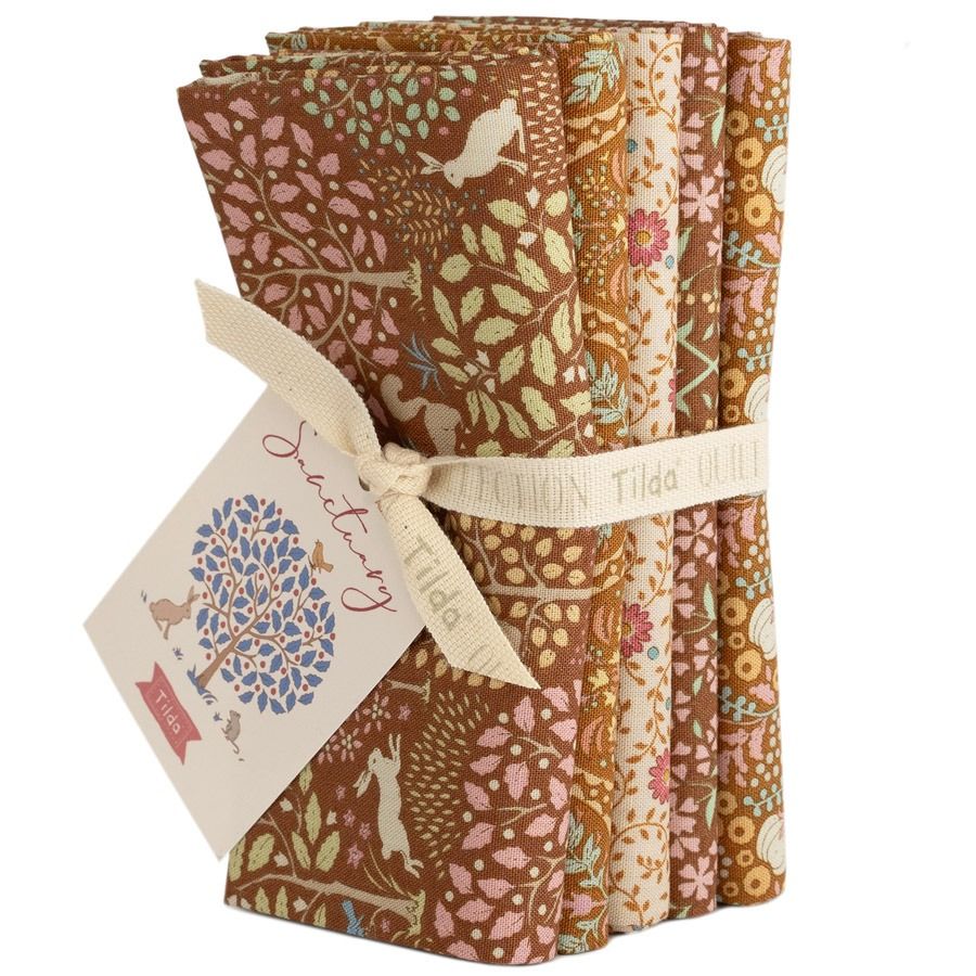 Tilda Fabrics - Sanctuary 5FQ Set Caramel and Ochre
