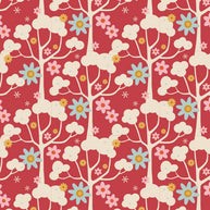 Tilda Fabrics - Wildgarden Red 1/2m