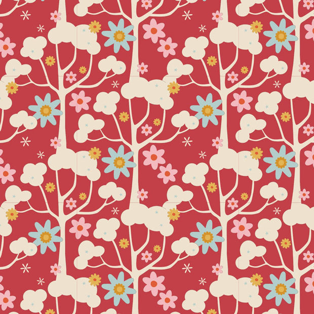 Tilda Fabrics - Wildgarden Red 1/2m