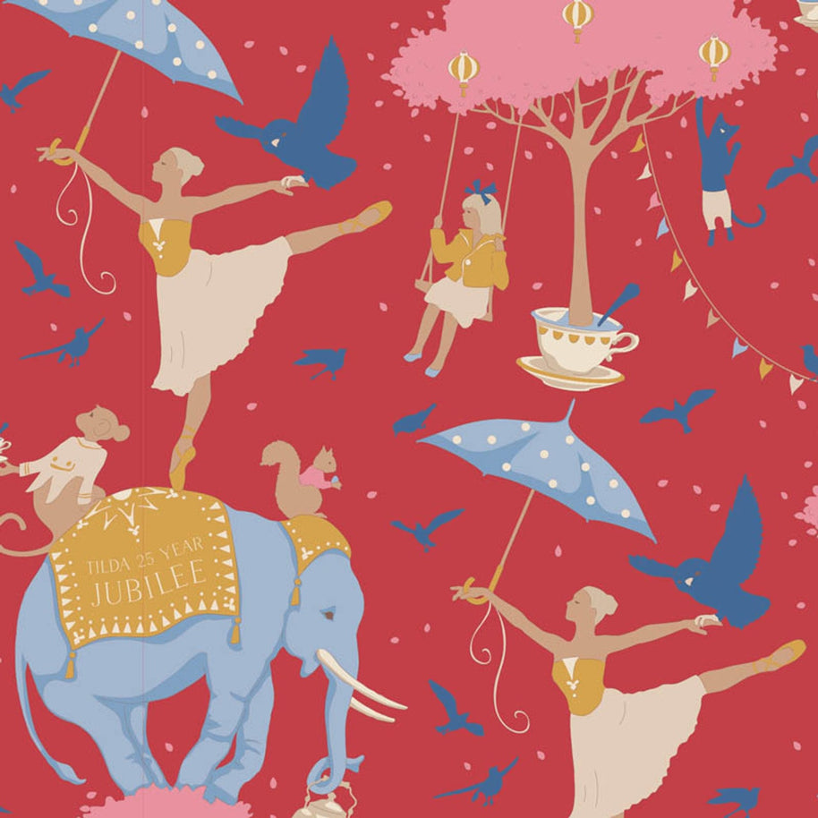 Tilda Fabrics - Circus Life Jubilee Red 1/2m