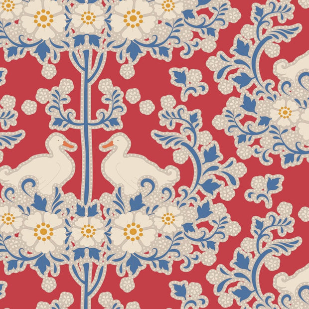 Tilda Fabrics - Duck Nest - Red 1/2m