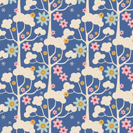 Tilda Fabrics - Wildgarden Blue 1/2m