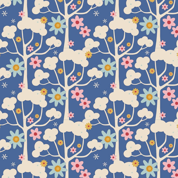 Tilda Fabrics - Wildgarden Blue 1/2m