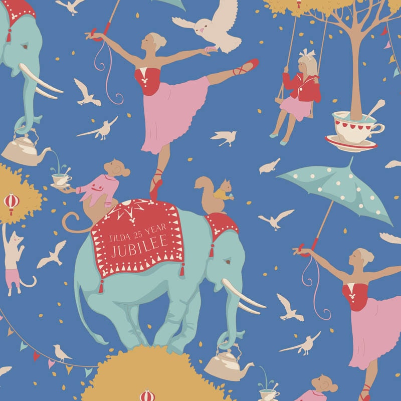 Tilda Fabrics - Circus Life Jubilee Blue 1/2m