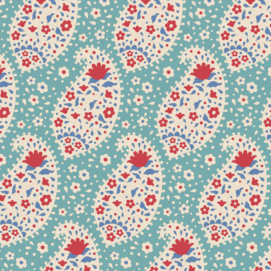 Tilda Fabrics - Teardrop Teal 1/2m
