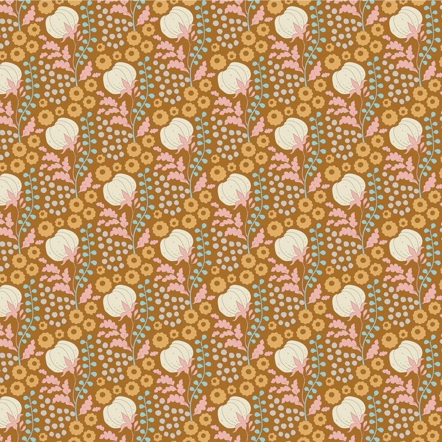 Tilda Fabrics - Sanctuary Cottonfield Ochre 1/2m