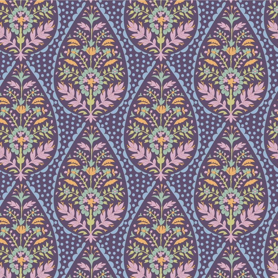 Tilda Fabrics - Sanctuary Adina Eggplant 1/2m