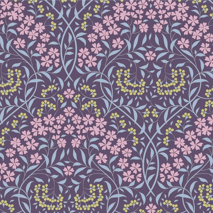 Tilda Fabrics - Sanctuary Larissa Eggplant 1/2m