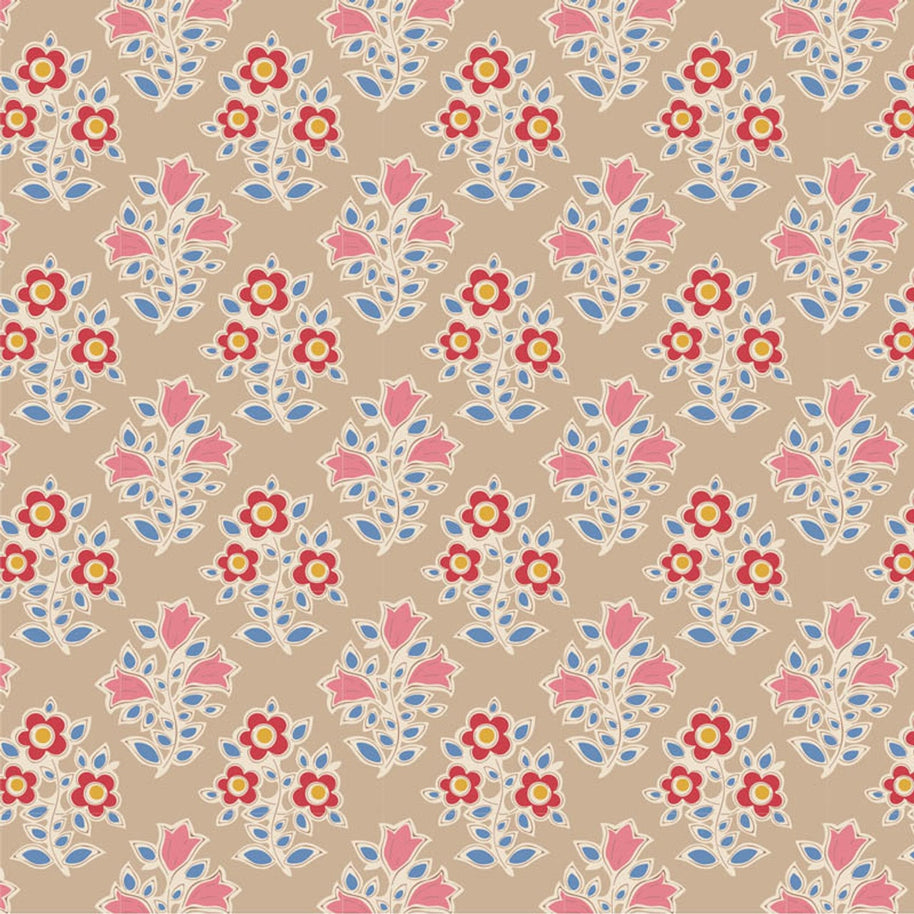 Tilda Fabrics - Farm Flowers Sand 1/2m
