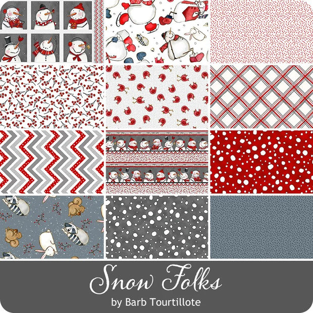 Henry Glass Snow Folks Fat Quarter Bundle by Barb Tourtillotte